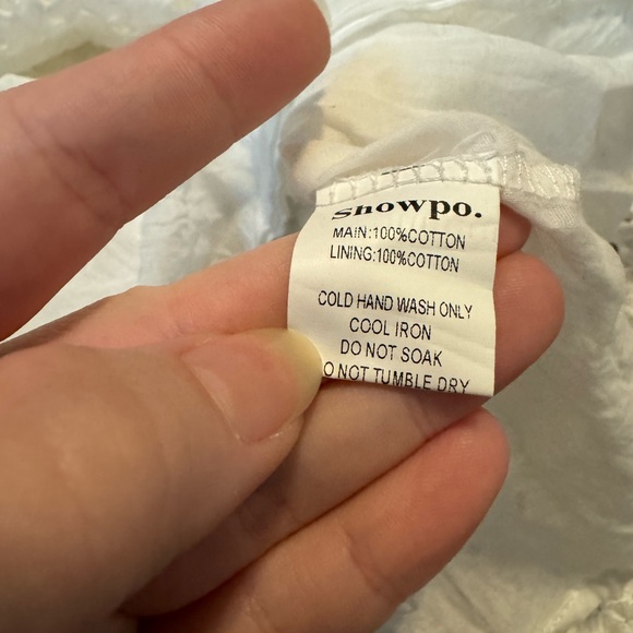 Showpo . White Eyelet Sweetheart Neckline Women’s 12 Mini Dress Ruffle - Picture 9 of 10